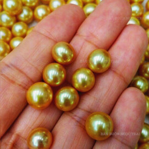 chuoi ngoc trai mau vang kim - golden color of pearl